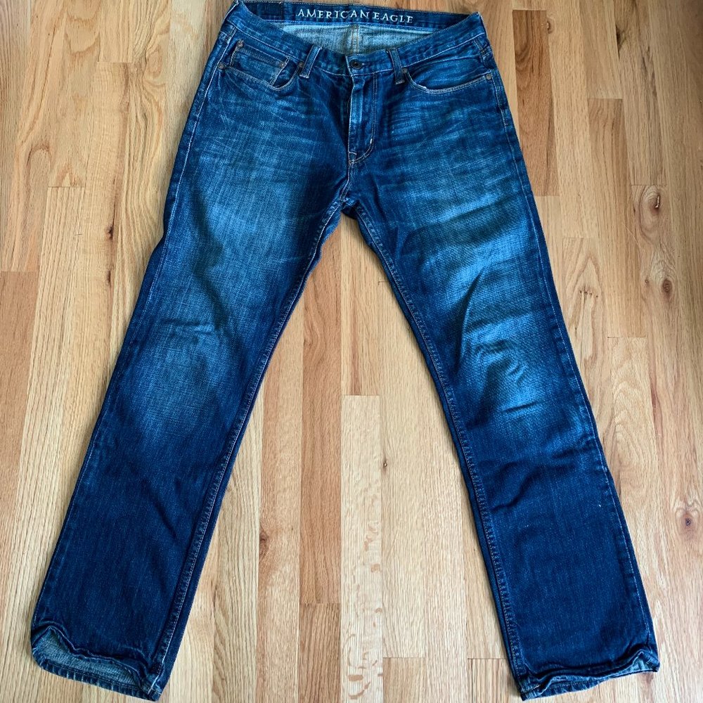 American Eagle Mens Medium-Dark Wash Jeans 32/32